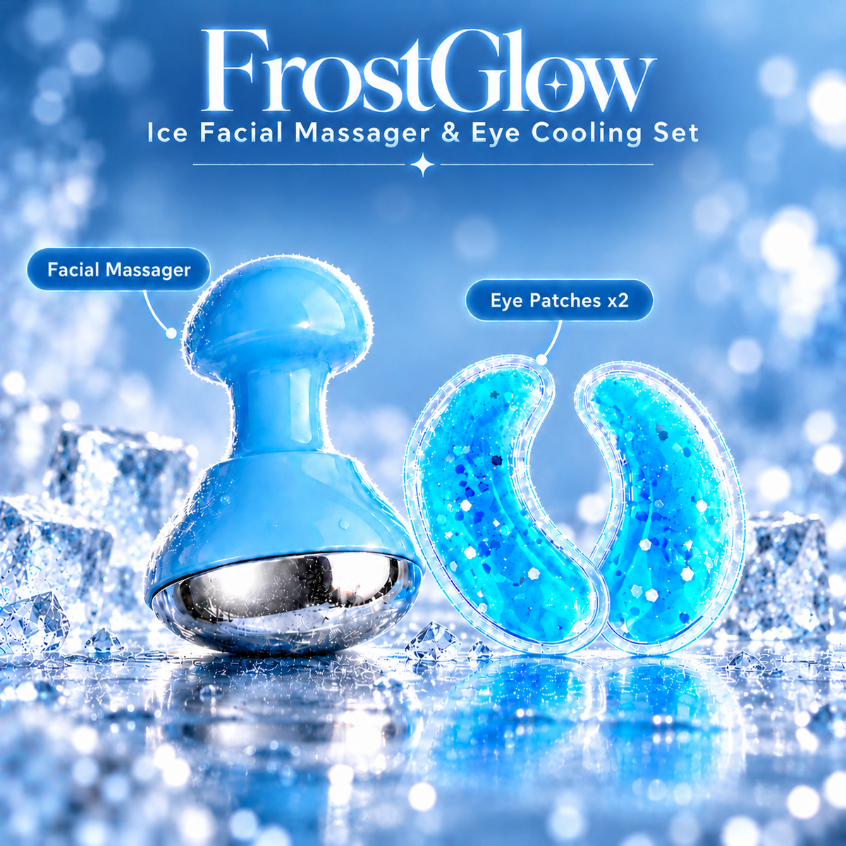 Frost Glow Ice Facial Massager & Eye Cooling Set